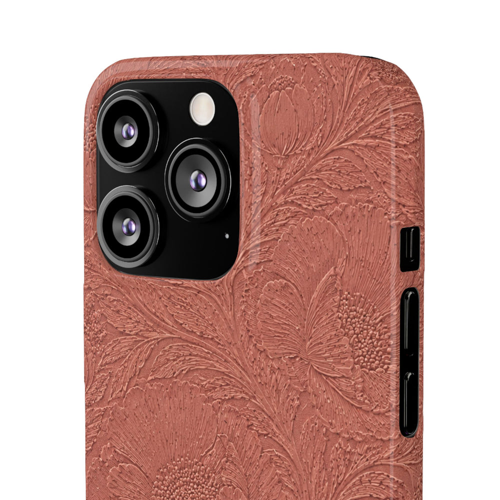 Embossed Floral Snap Case