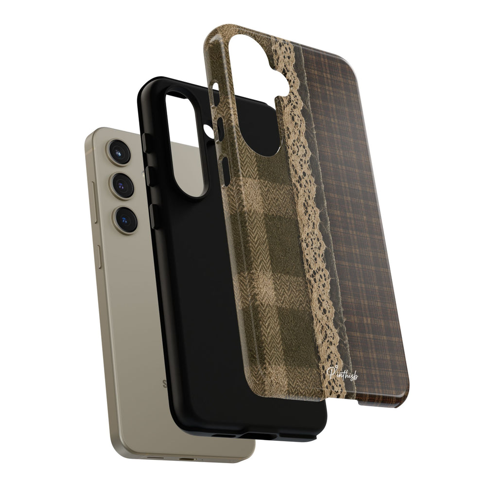 Plaid Lace Tough Phone Case