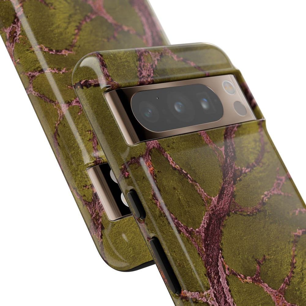 Olive & Rose Gold Tree Pattern Phone Case