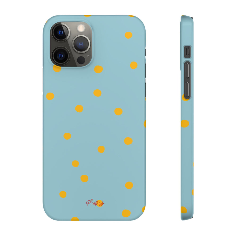 Blue & Yellow Polka Dot Snap Phone Case