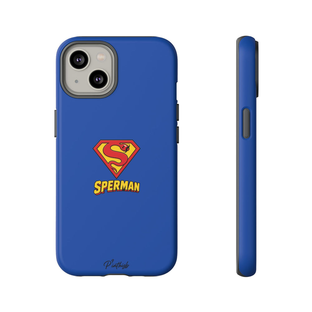 "SPERMAN" Parody Logo Tough Phone Case
