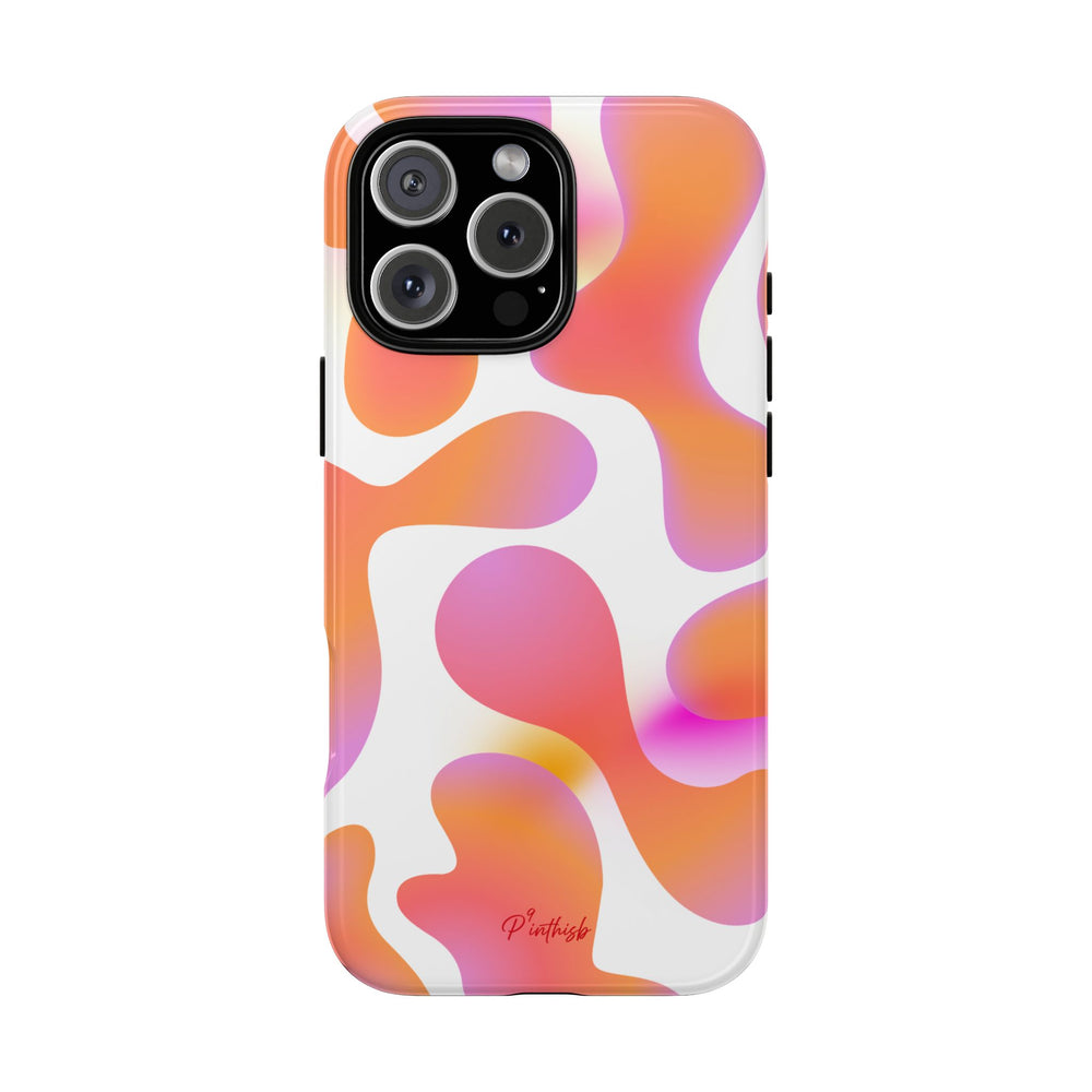 Abstract Orange Pink Camouflage Tough Phone Case