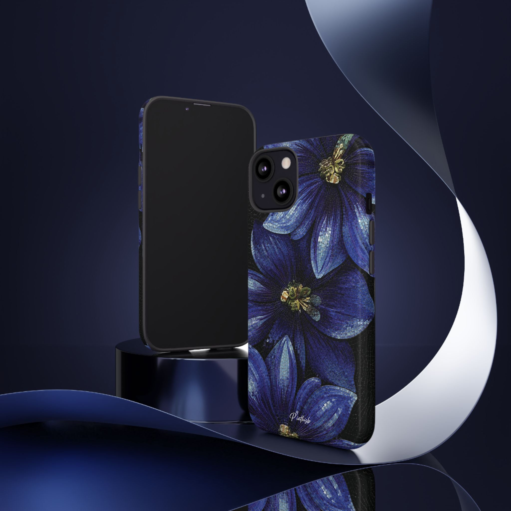 Blue Floral Tough Case