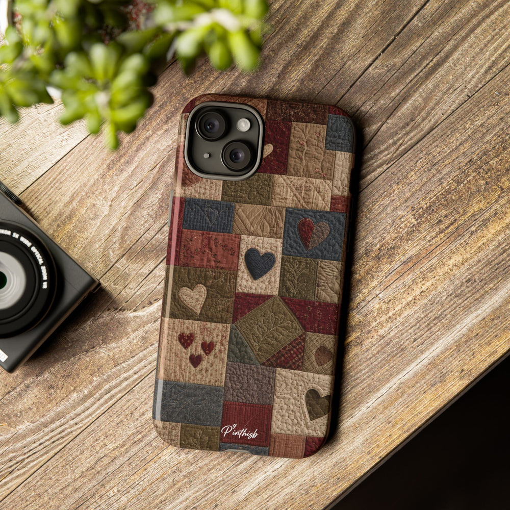 Patchwork Hearts Phone Case