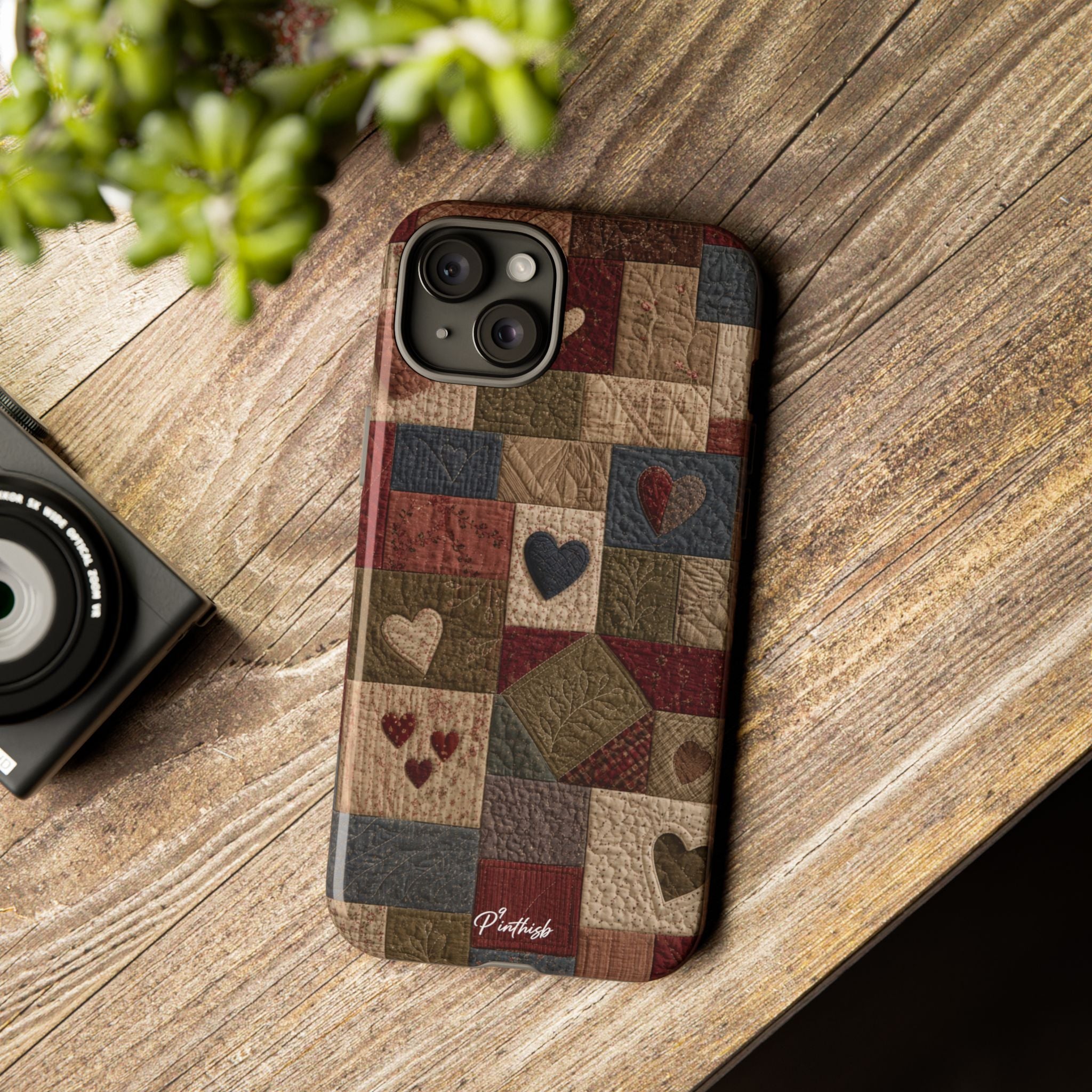 Patchwork Hearts Phone Case