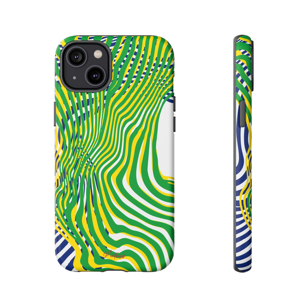 Abstract Green Wave Phone Case