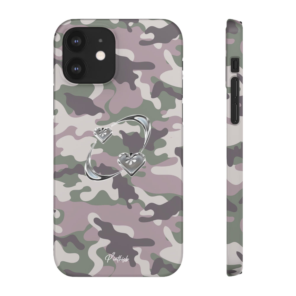 Camouflage Heart Snap Phone Case