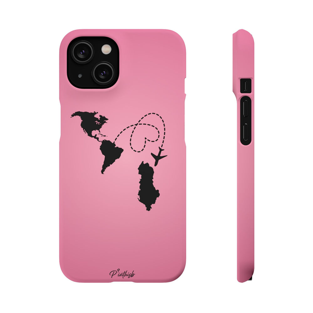 America to Albania Pink Snap Phone Case