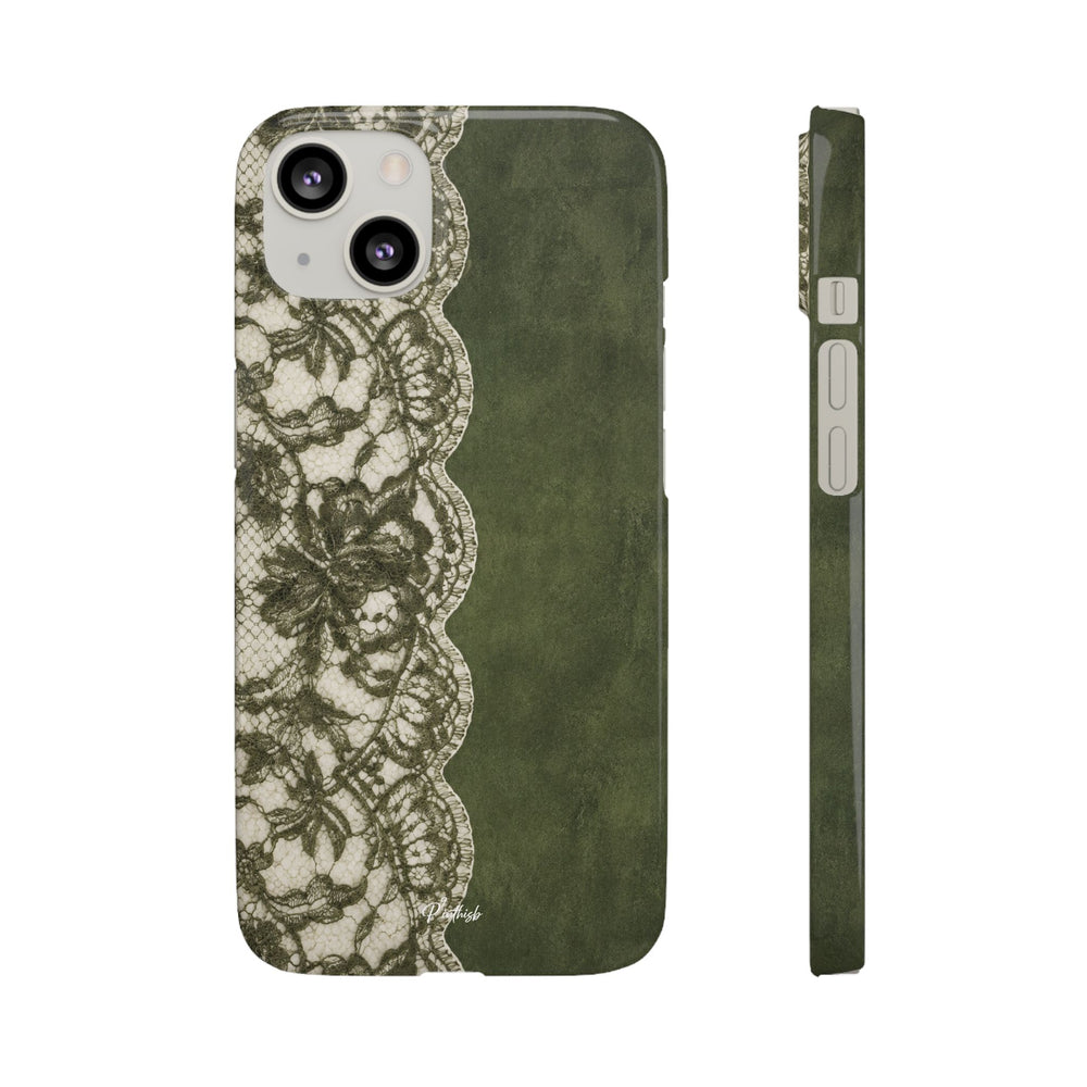 Olive Lace Snap Case