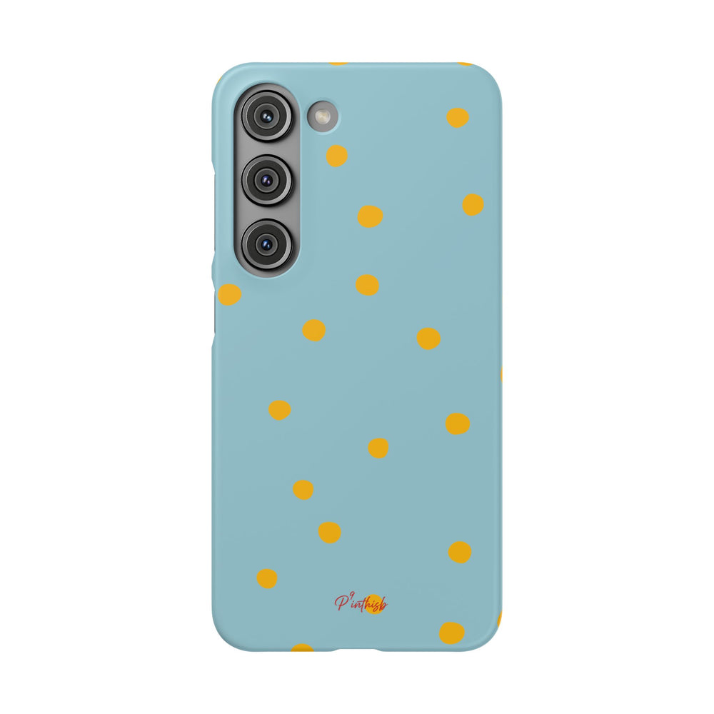 Blue & Yellow Polka Dot Snap Phone Case
