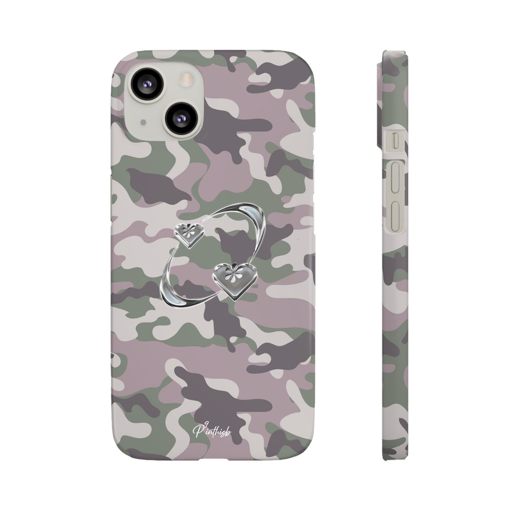 Camouflage Heart Snap Phone Case