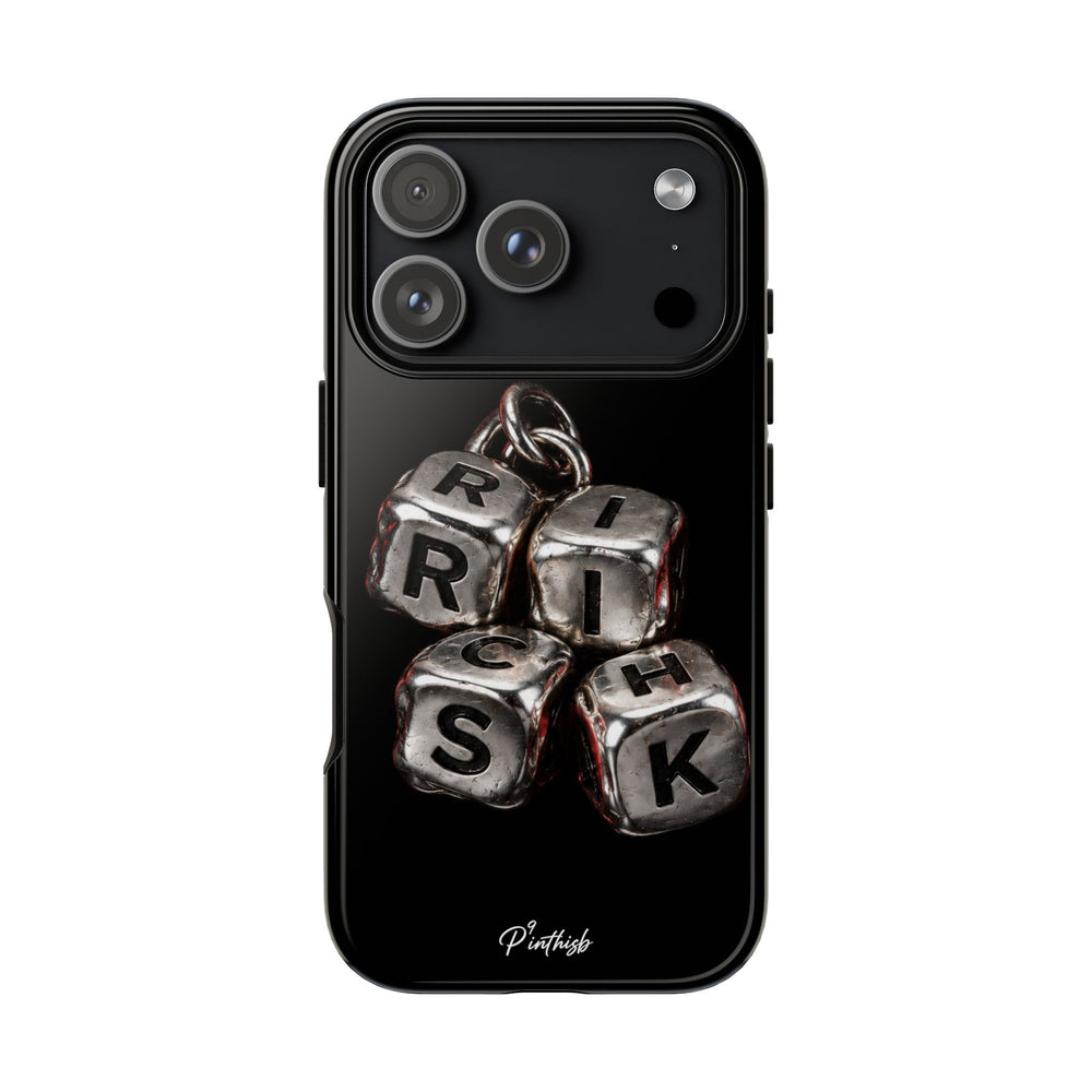 Metallic Dice 'RISK' Phone Case