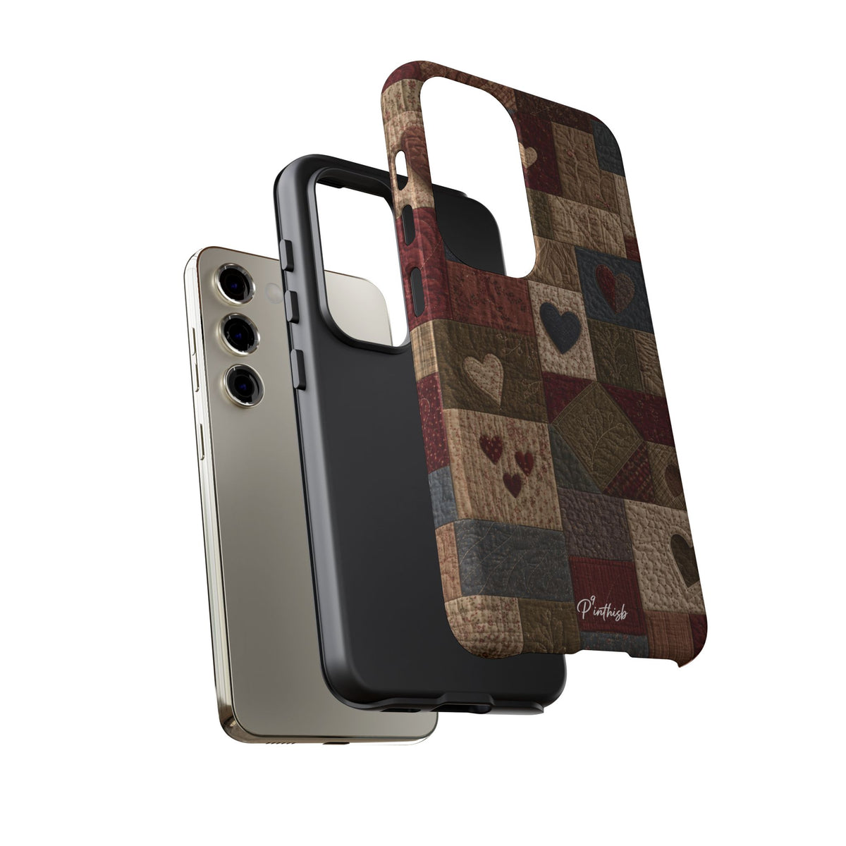 Patchwork Hearts Phone Case