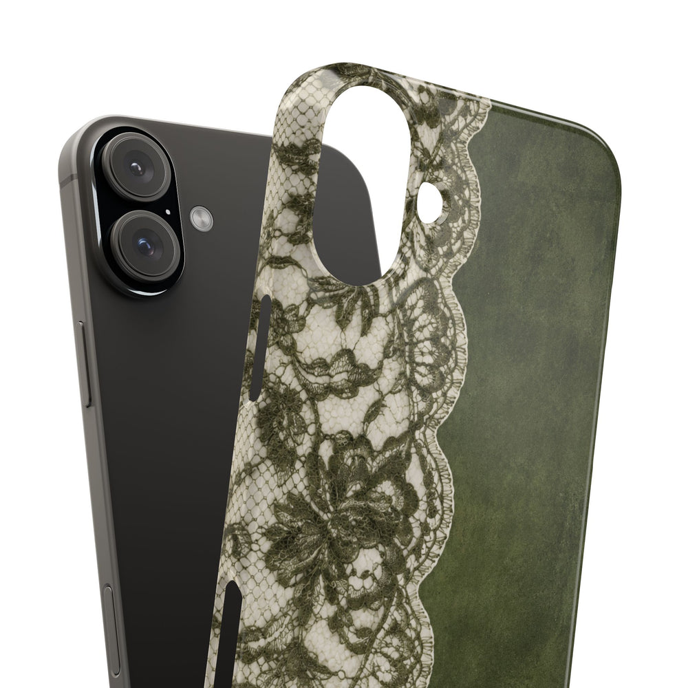 Olive Lace Snap Case