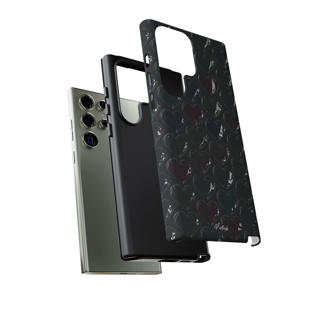 Black Pop Hearts Tough Case