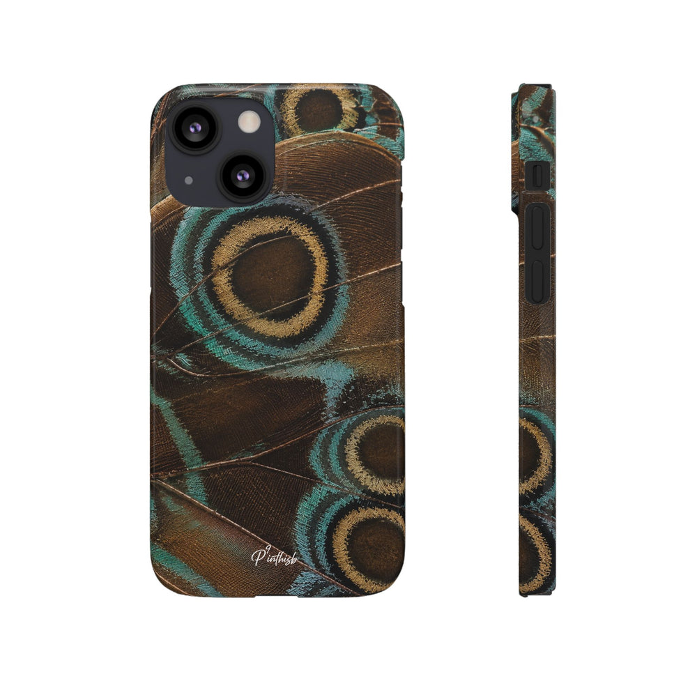 Peacock Feather Pattern Snap Case