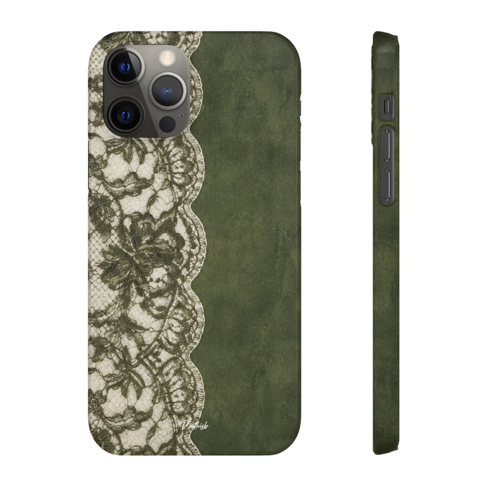 Olive Lace Snap Case