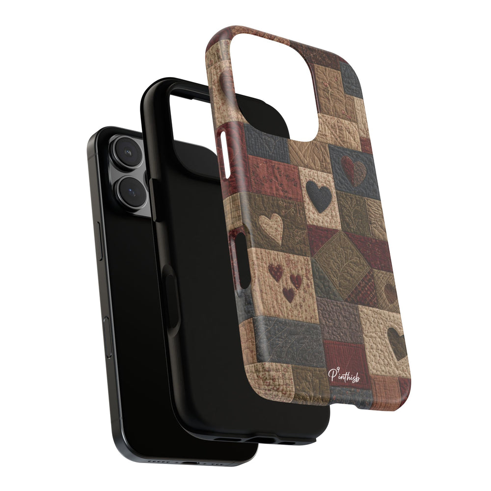 Patchwork Hearts Phone Case