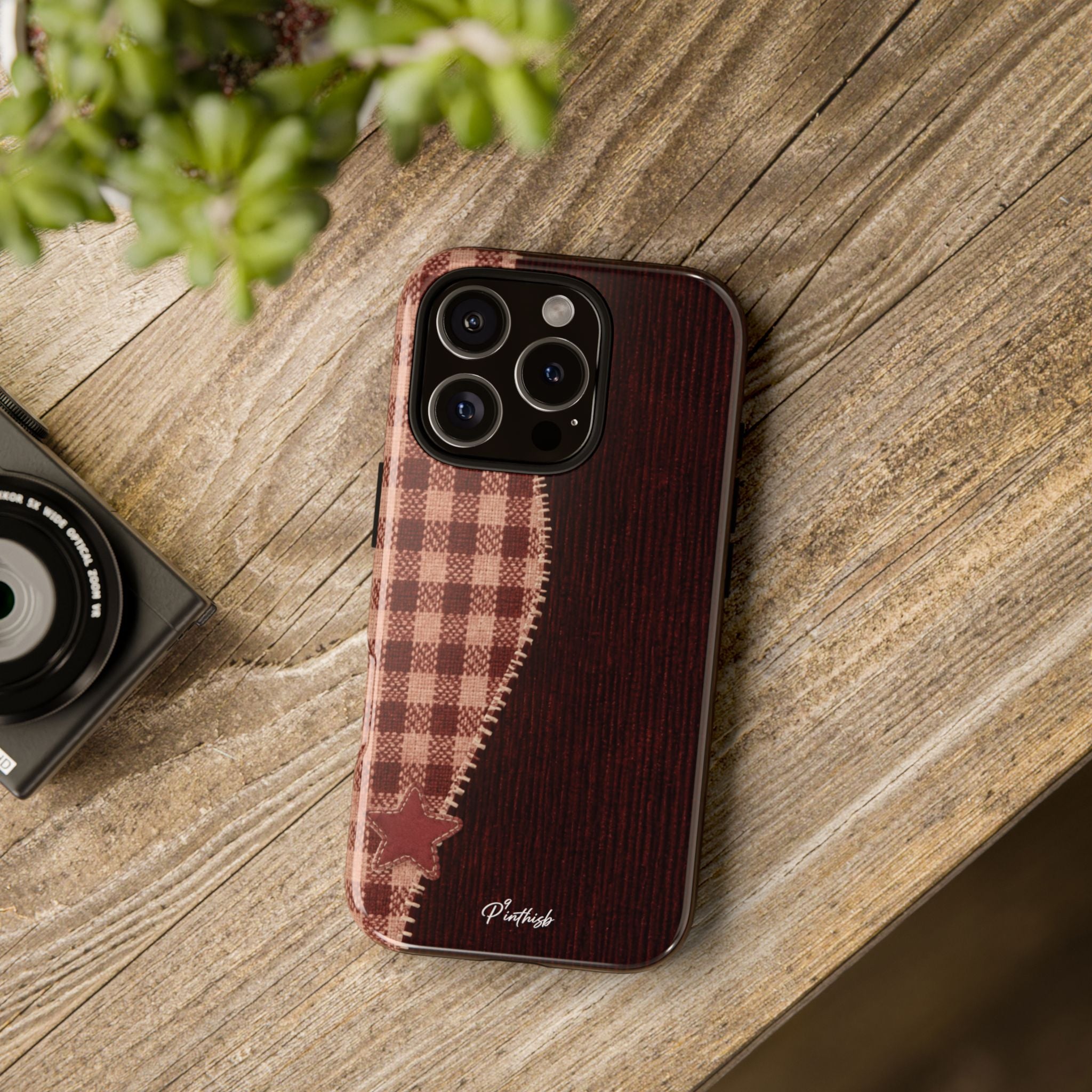 Rustic Plaid Stars Phone Case