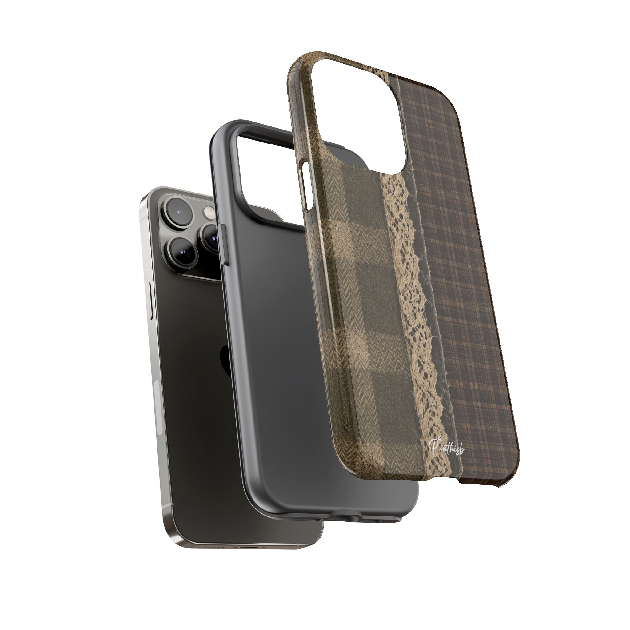 Plaid Lace Tough Phone Case
