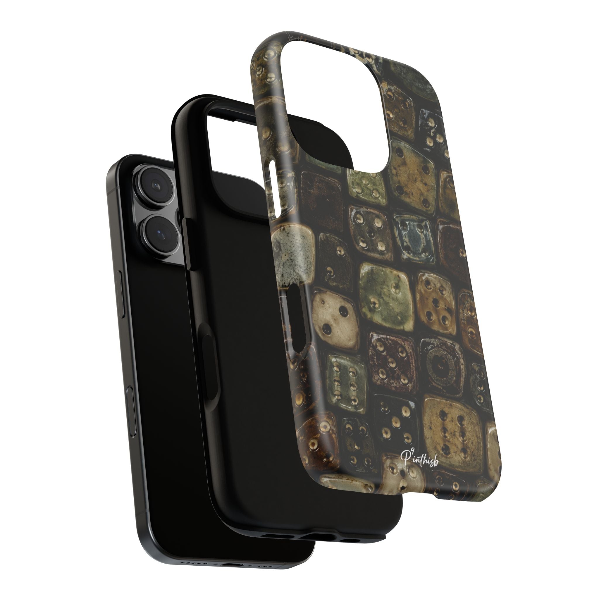 Vintage Dice Tile Phone Case