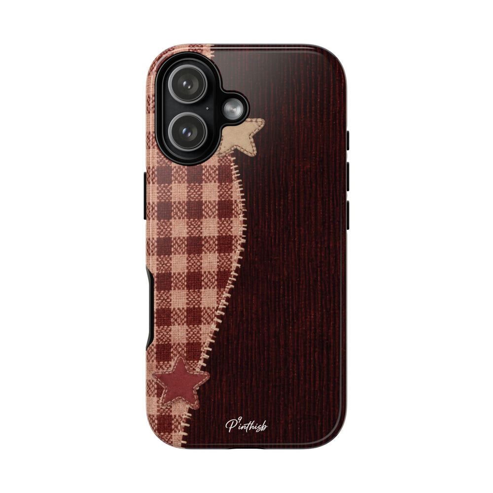 Rustic Plaid Stars Phone Case