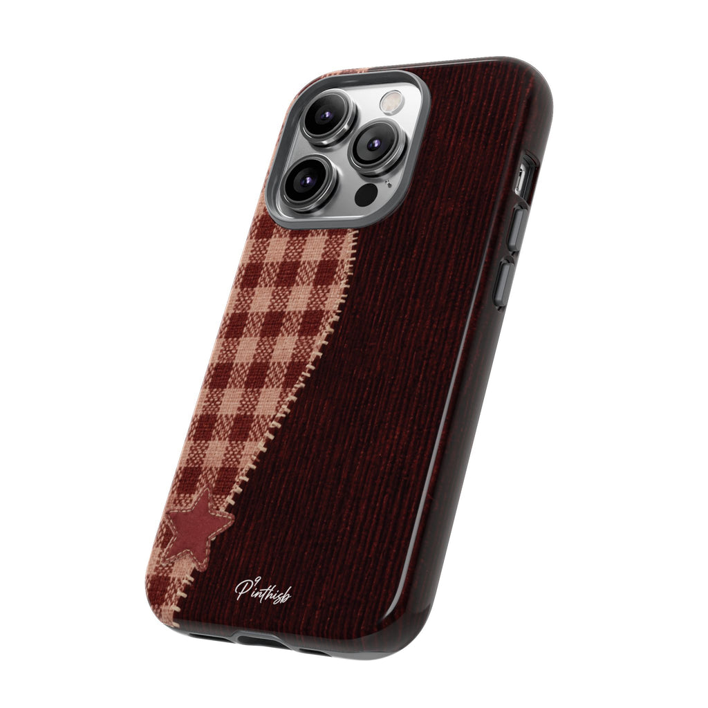 Rustic Plaid Stars Phone Case