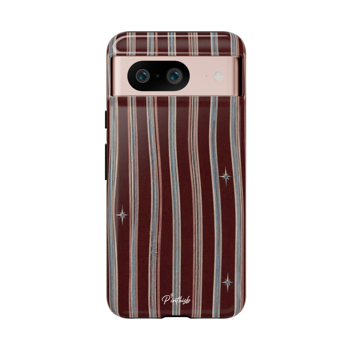 Retro Red & Cream with Star Accents Phone Case