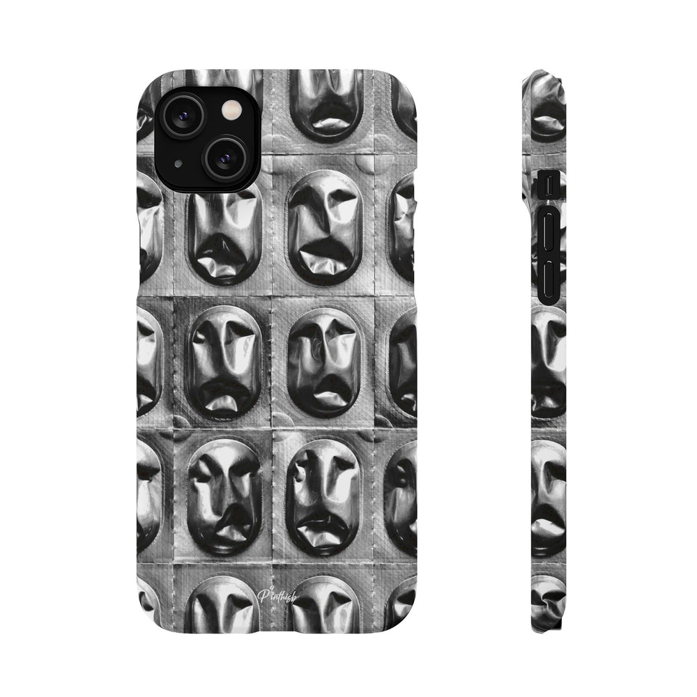 Metallic Mask Grid Snap Case