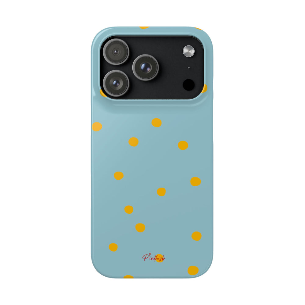 Blue & Yellow Polka Dot Snap Phone Case