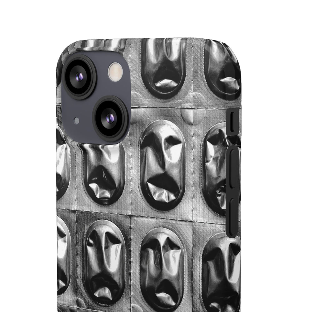Metallic Mask Grid Snap Case