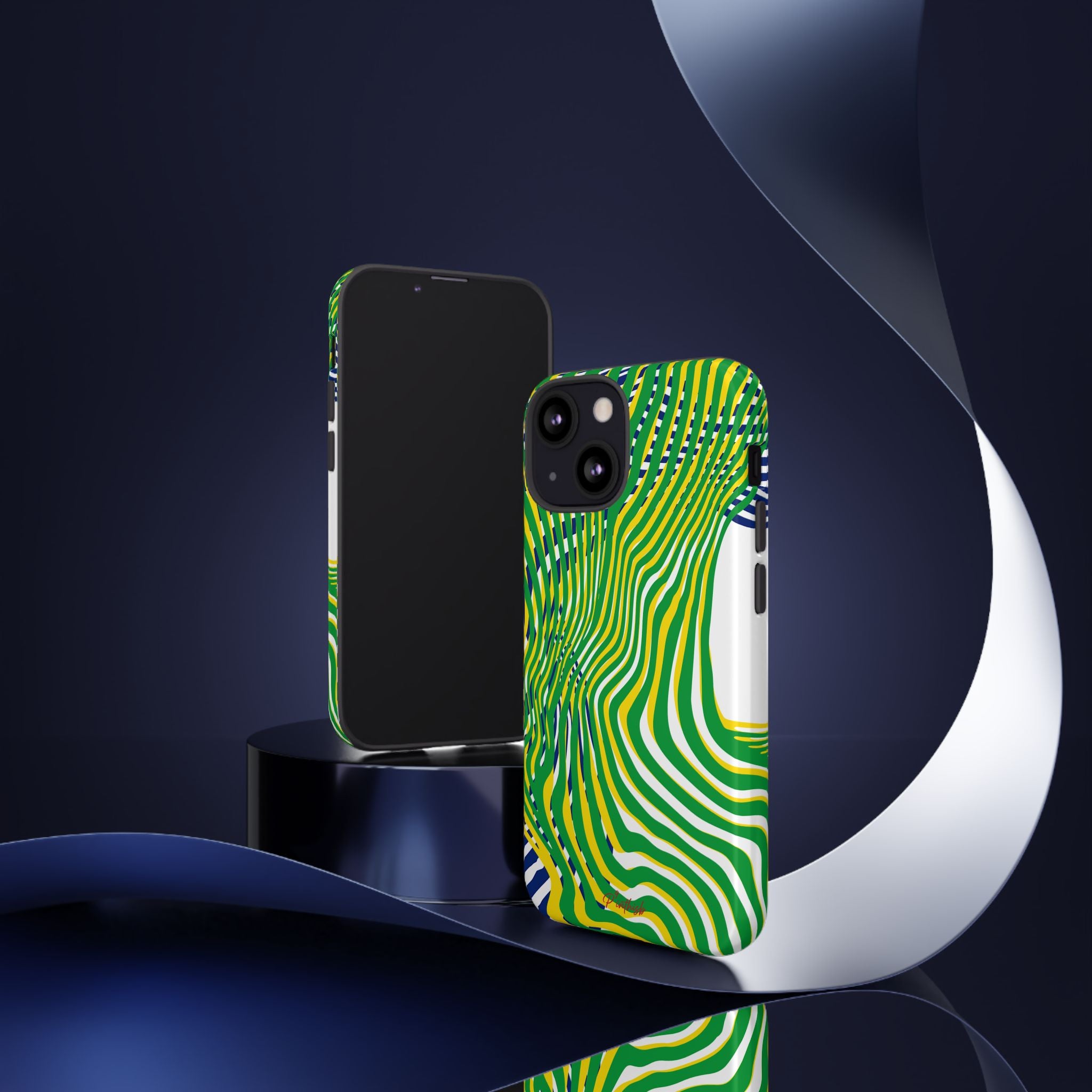Abstract Green Wave Phone Case