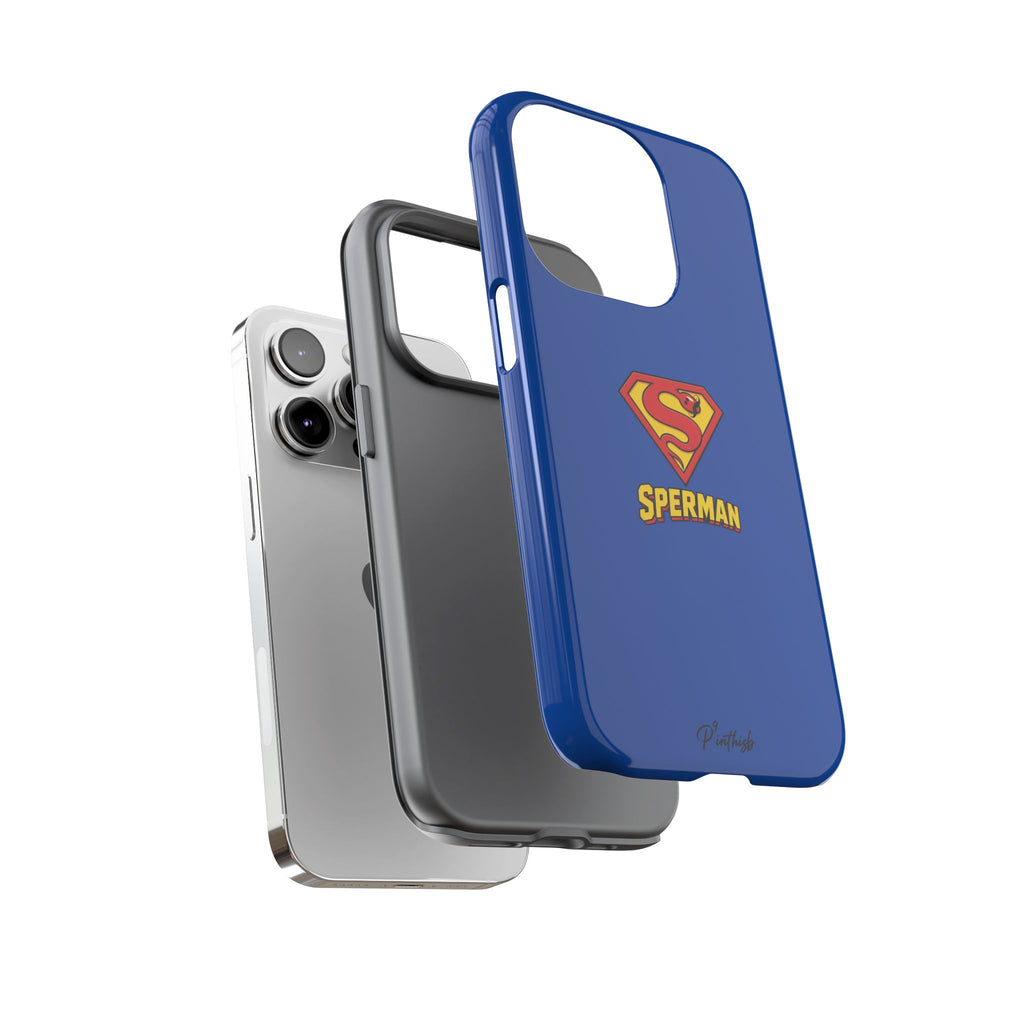 "SPERMAN" Parody Logo Tough Phone Case