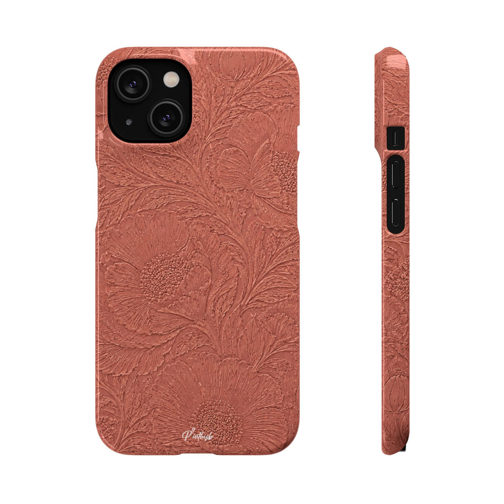 Embossed Floral Snap Case