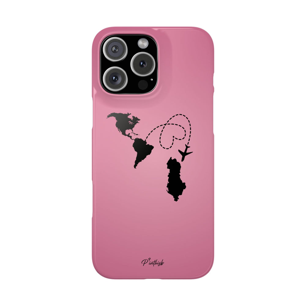 America to Albania Pink Snap Phone Case