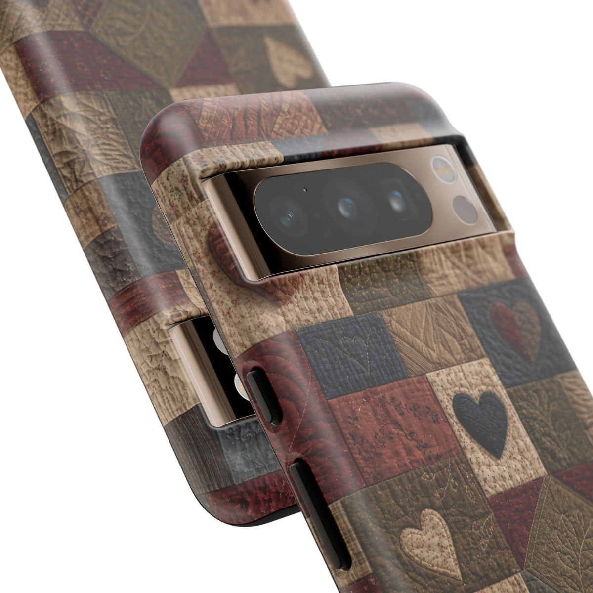 Patchwork Hearts Phone Case