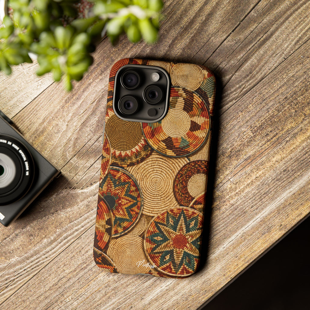 Bohemian Woven Basket Pattern Tough Case