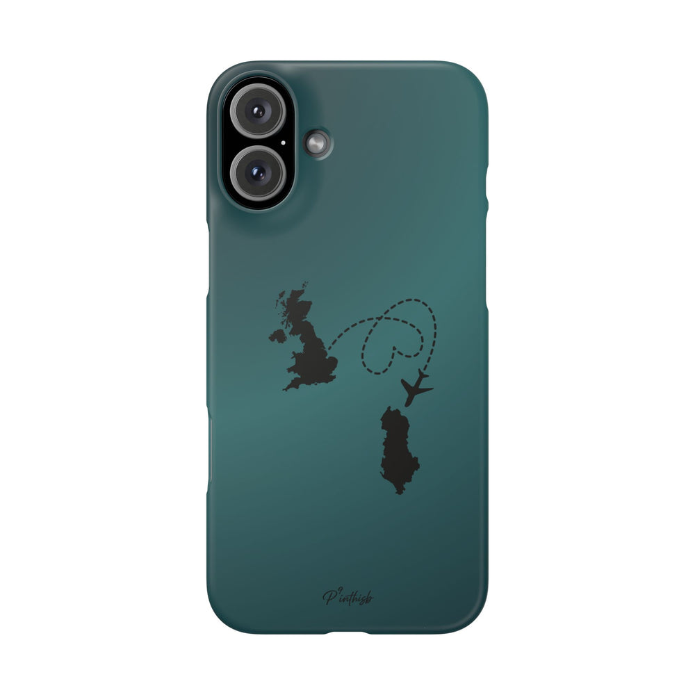 Copy of UK to Albania Pink Snap Phone Case