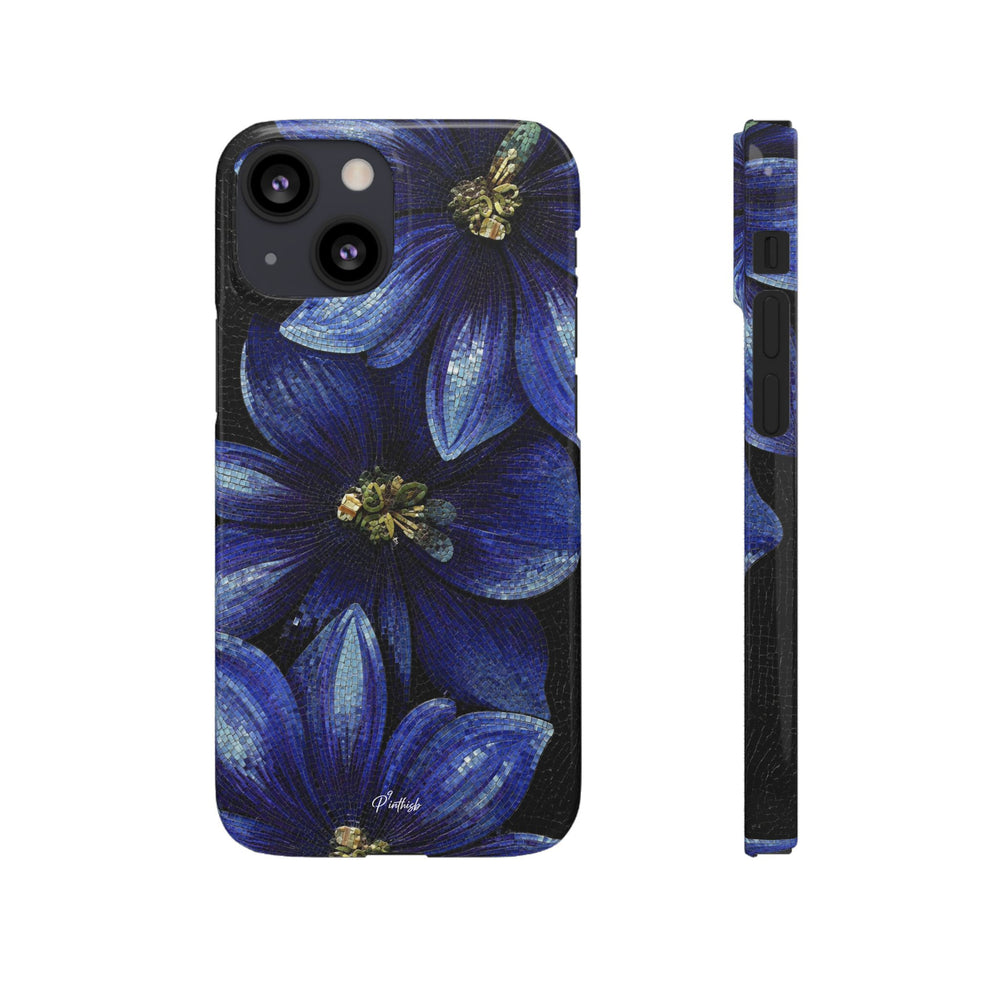 Blue Floral Snap Case
