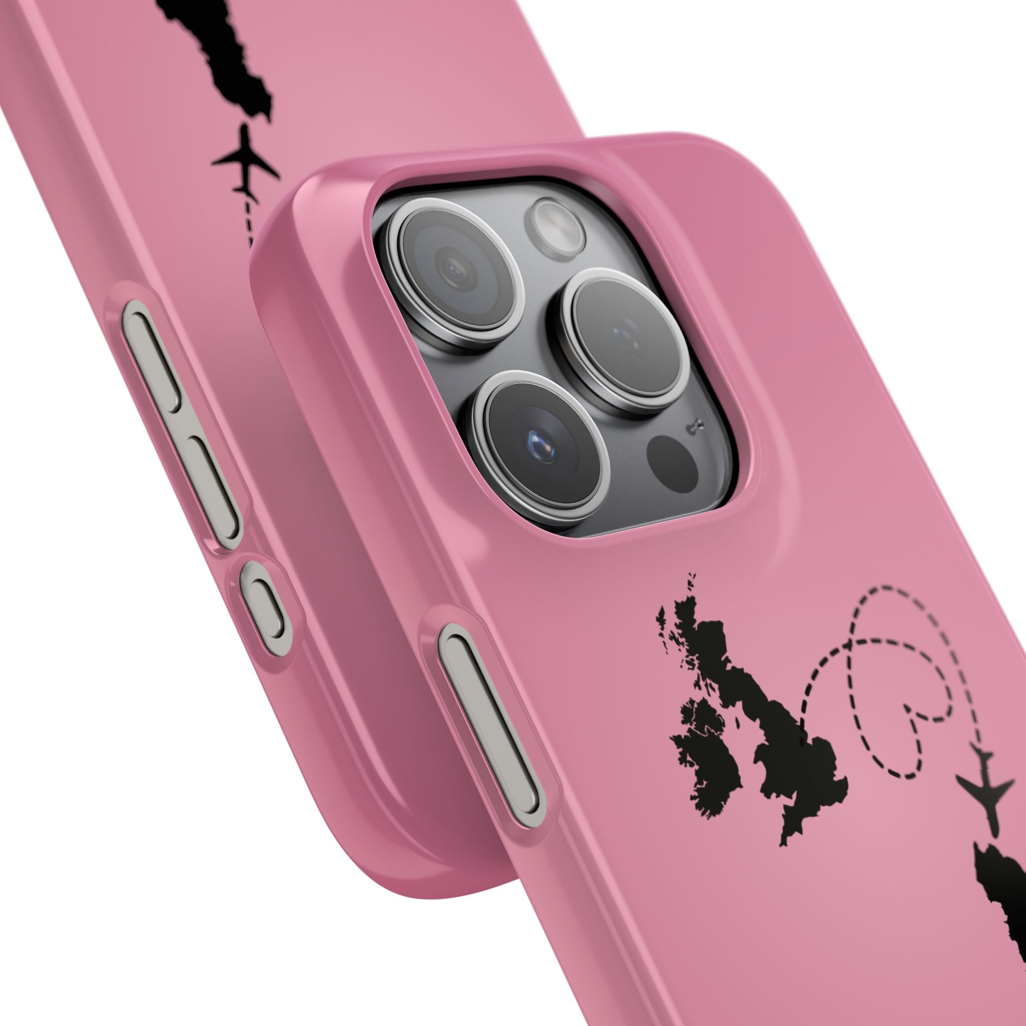 UK to Albania Pink Snap Phone Case