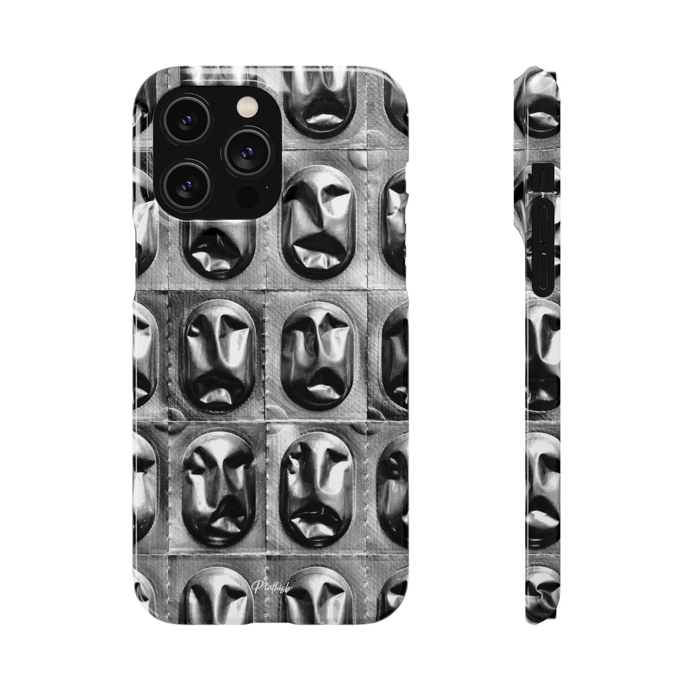 Metallic Mask Grid Snap Case