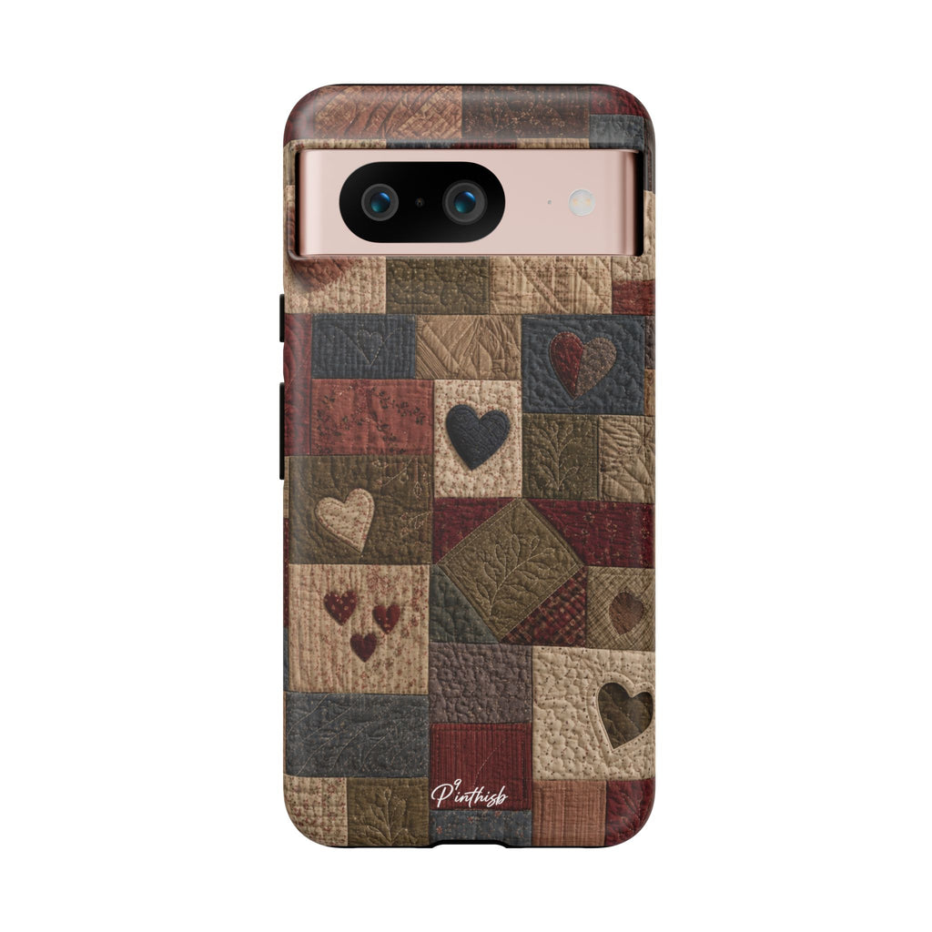 Patchwork Hearts Phone Case
