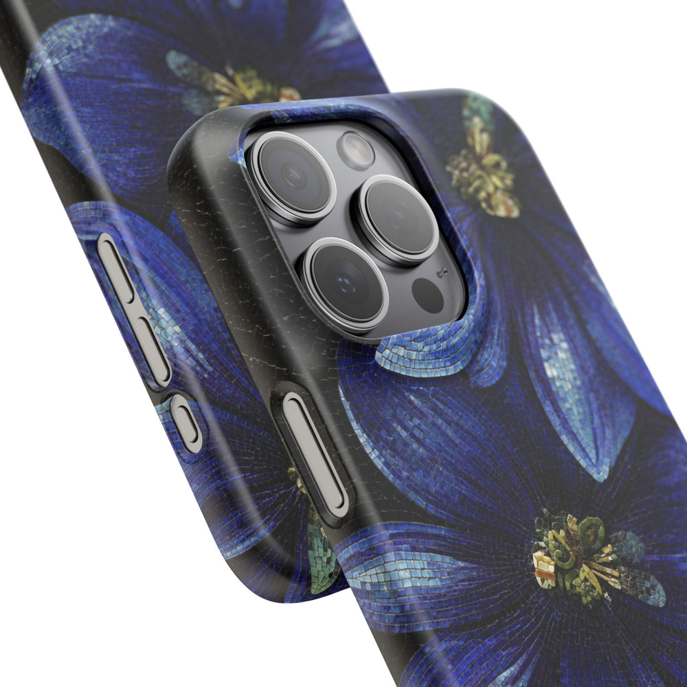 Blue Floral Snap Case