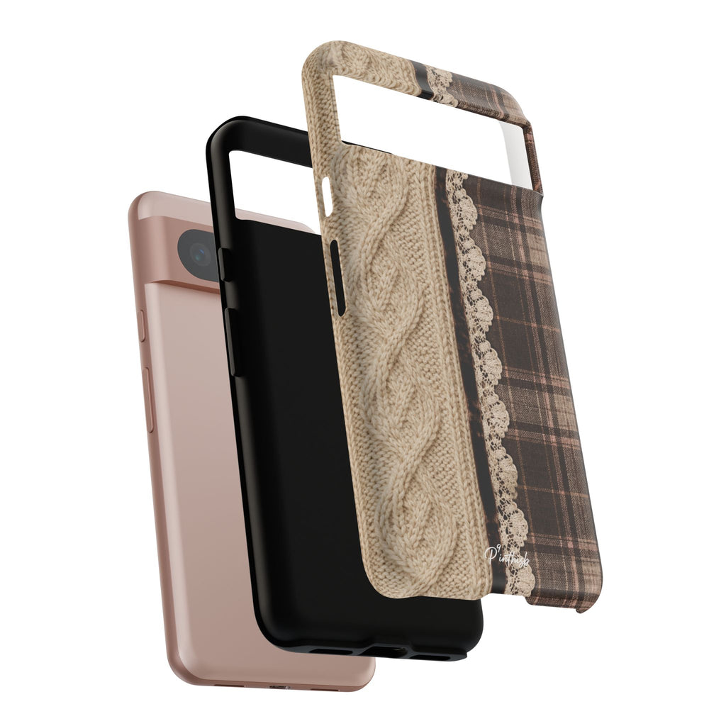 Cozy Plaid Knit Tough Phone Case