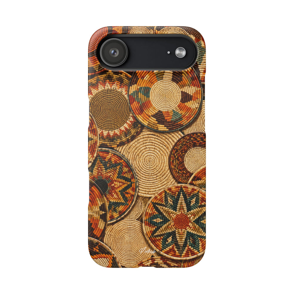 Bohemian Woven Basket Pattern Snap Case