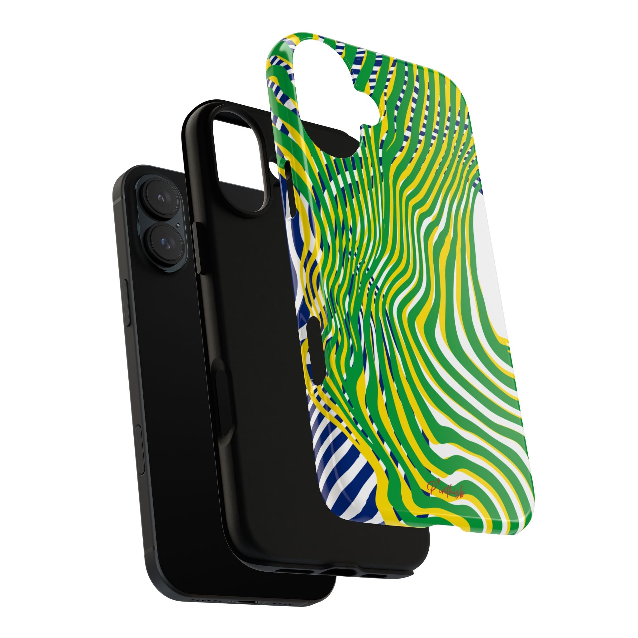 Abstract Green Wave Phone Case