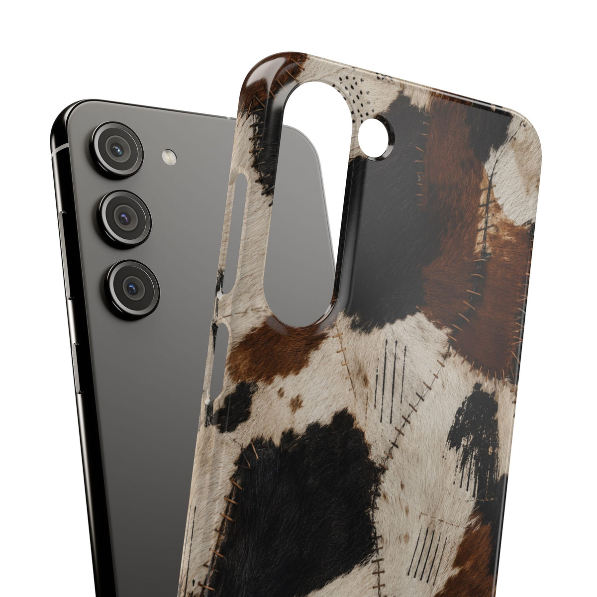 Brown & Black Animal Print Snap Case