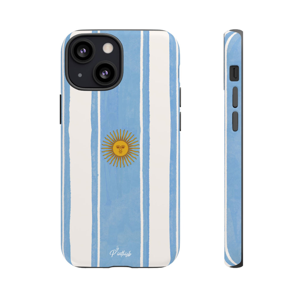 Argentina Flag Tough Phone Case – Blue White Striped Sun Protector