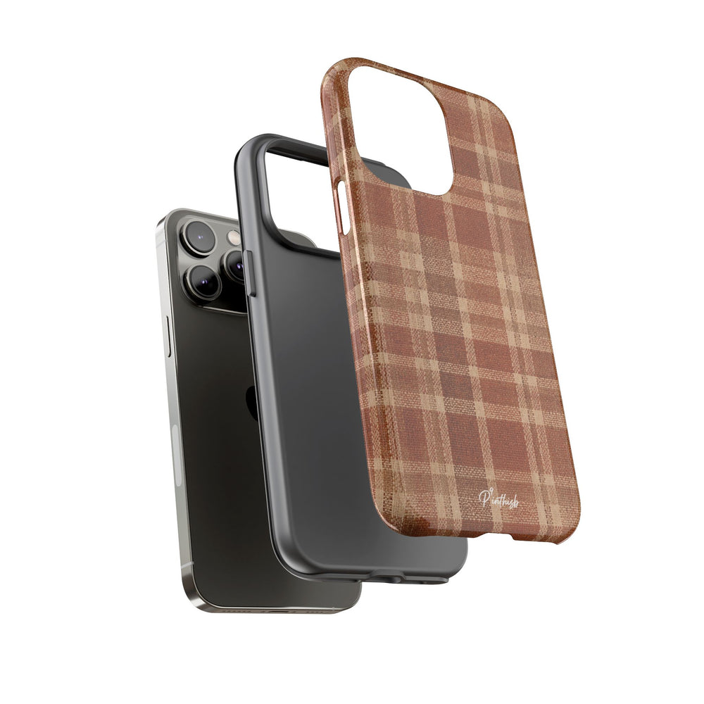 Rustic Brown Cozy Plaid Tough Case