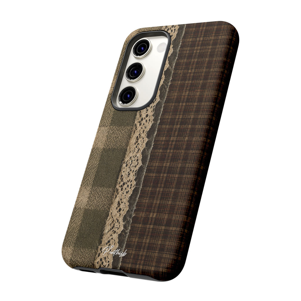 Plaid Lace Tough Phone Case